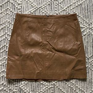 free people leather mini skirt size 12